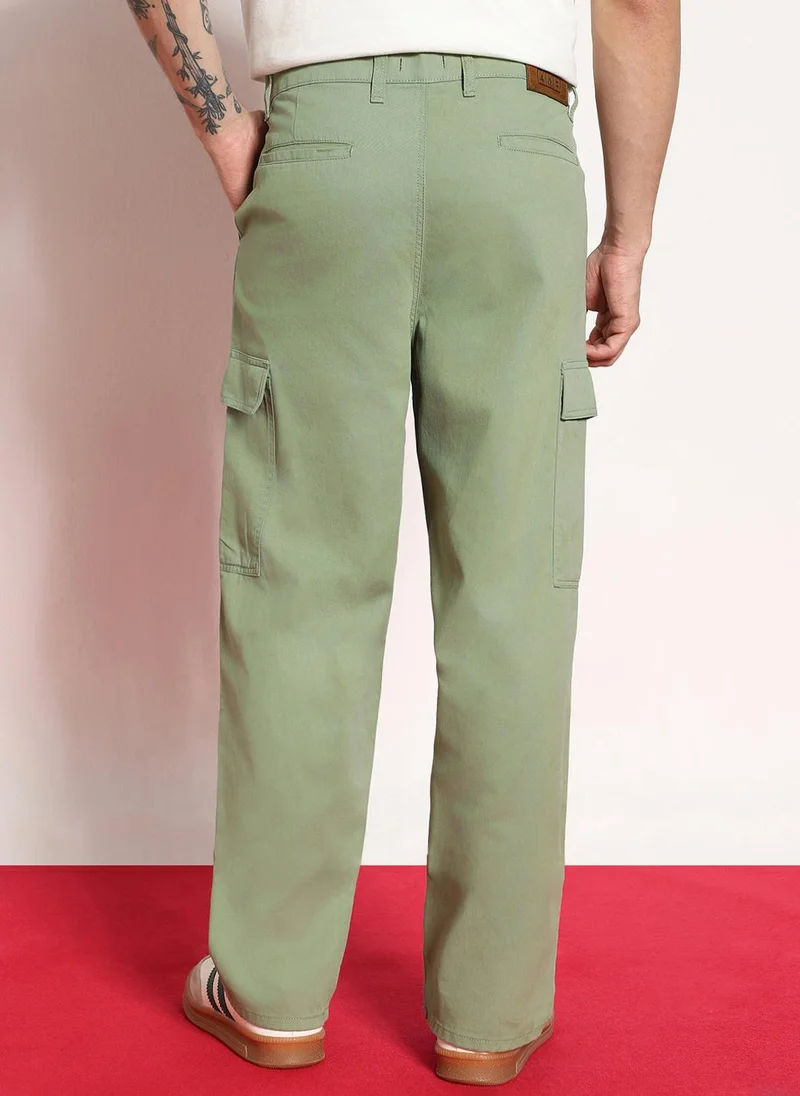 Urbano Fashion  Urbano Fashion Men's Pista Loose Baggy Fit Solid Cargo Chino Pant with 6 Pockets Non-Stretchable for Men | Best Price UAE